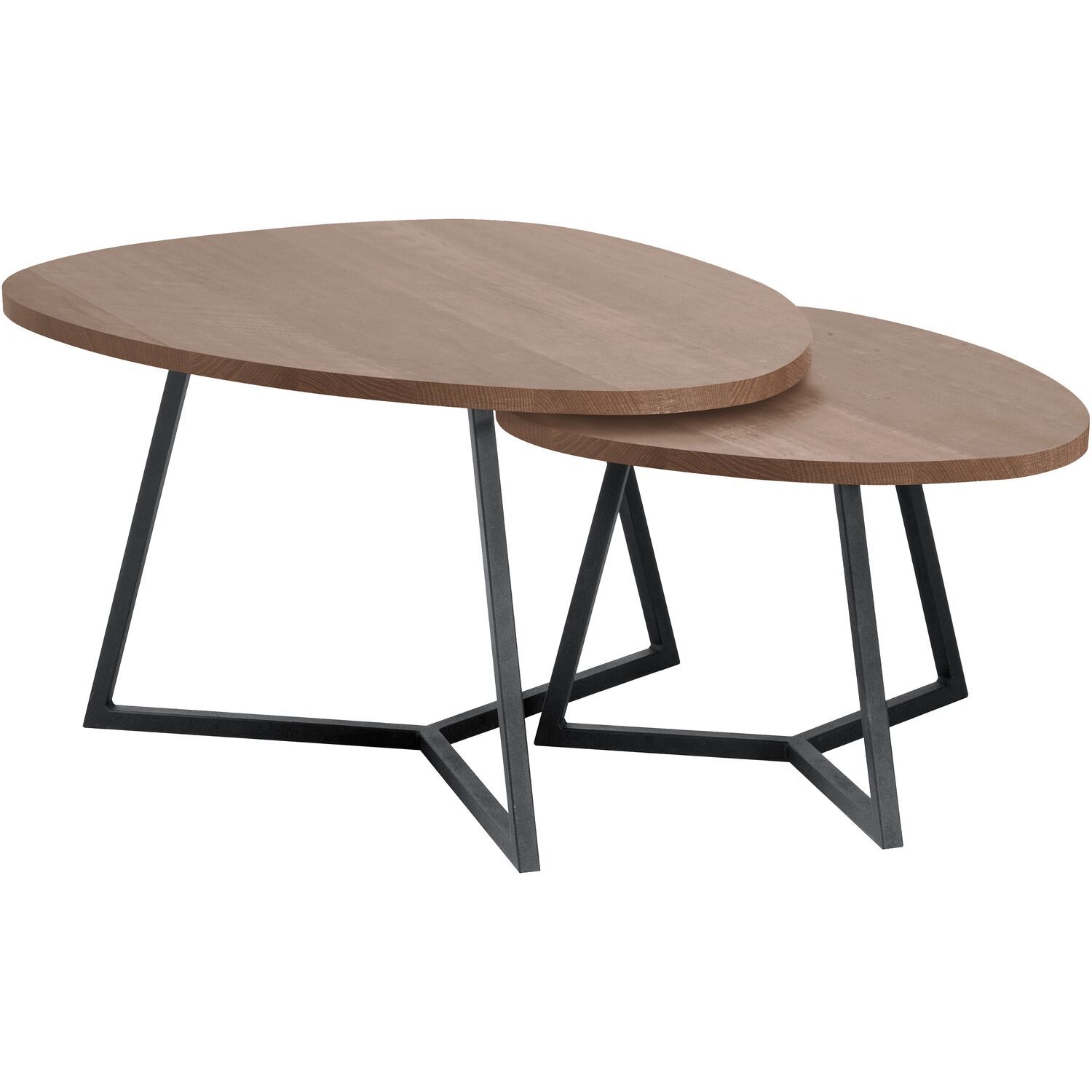 Salontafel Locarnio set van 2 dark mango