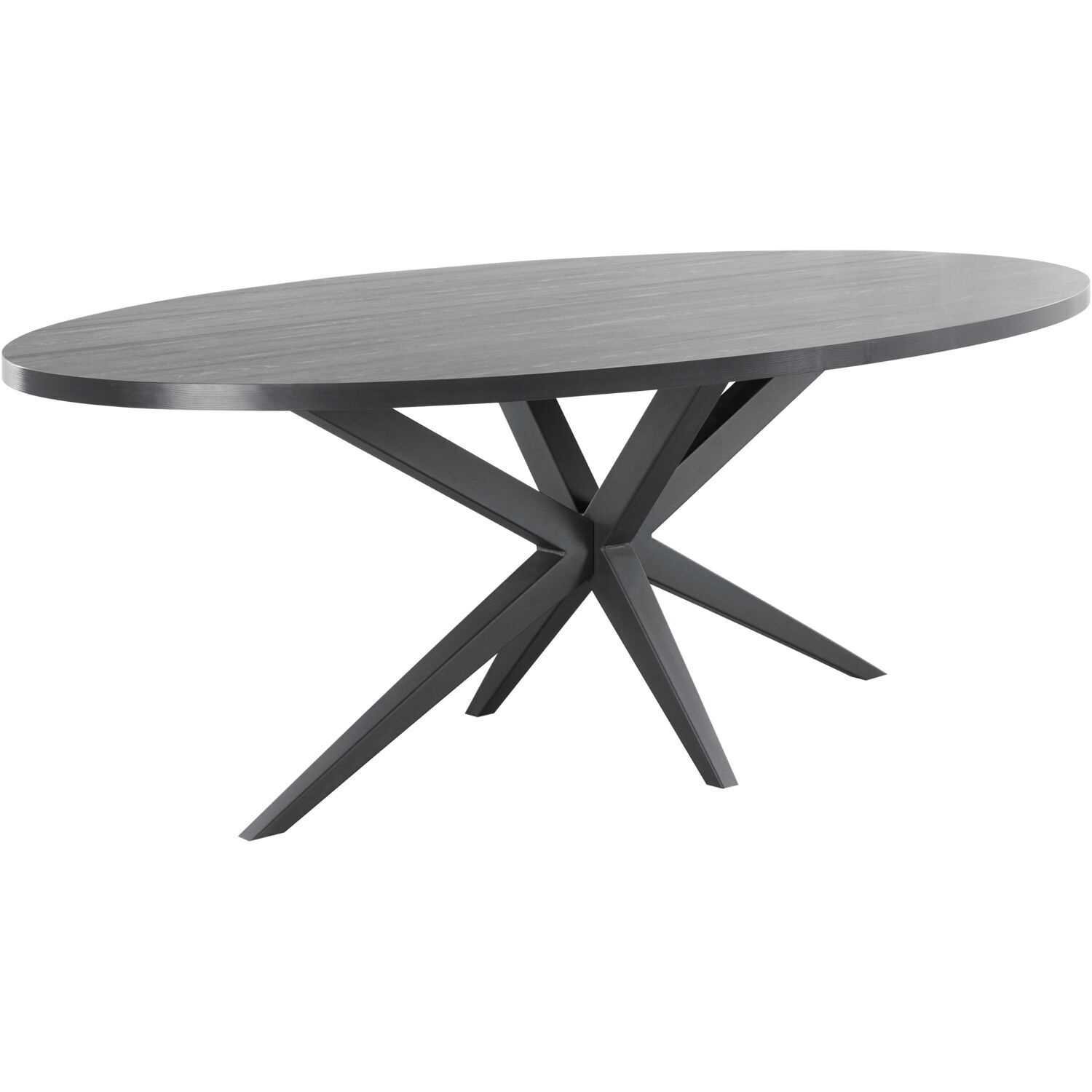 Eettafel Mascaro 250x128 cm ovaal zwart
