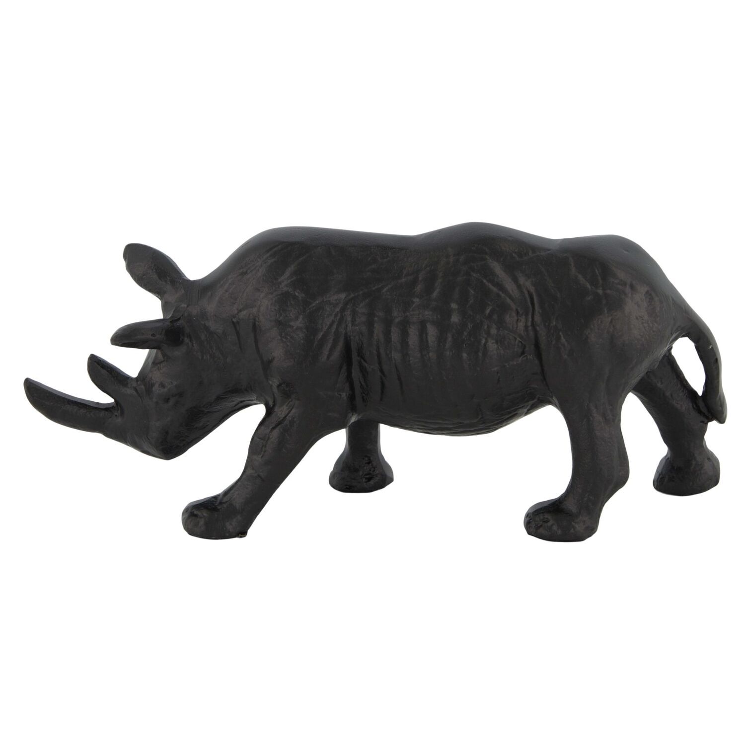 Ornament Trissino neushoorn zwart