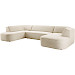 Elementenbank rechts breed Baricci HR koudschuim ecru