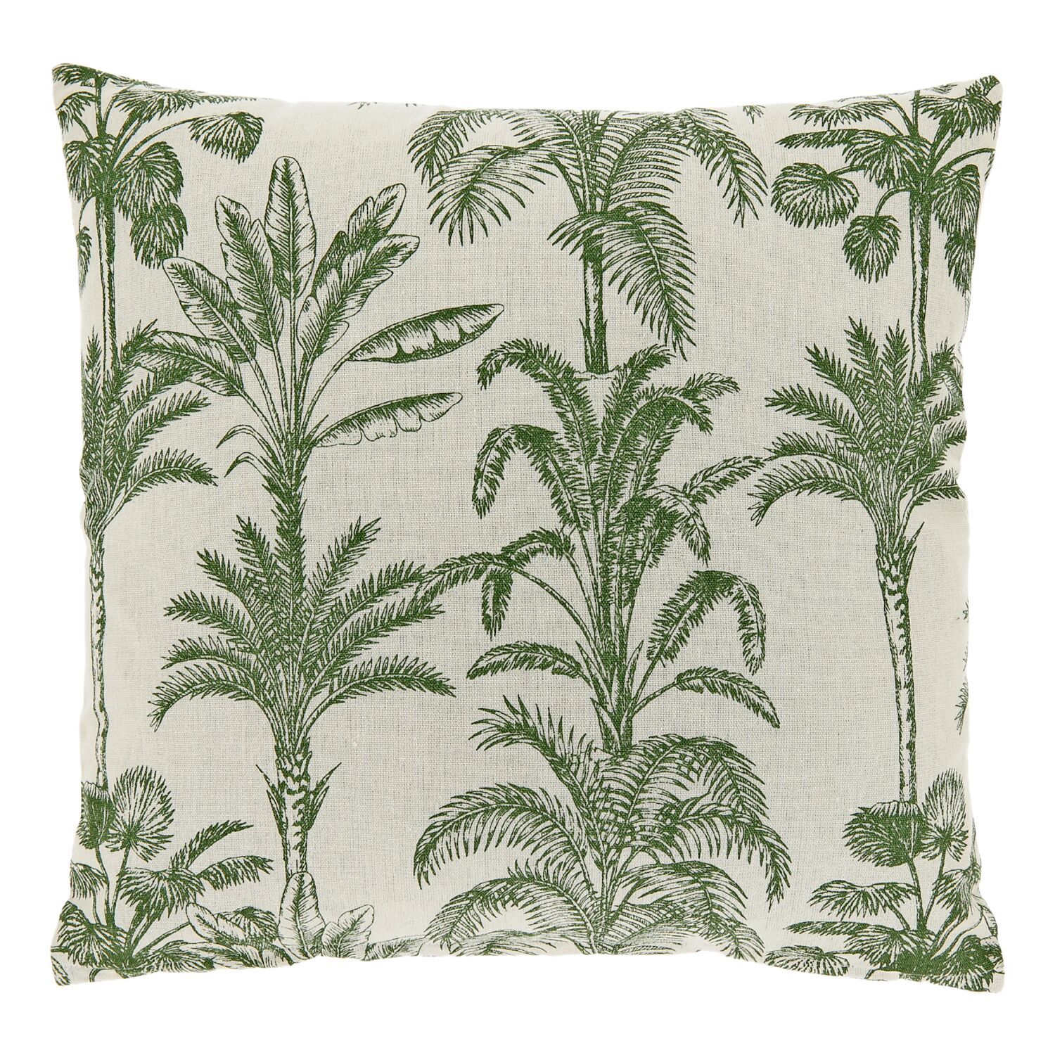 Sierkussen Canosa lichtgroen met palmboom print