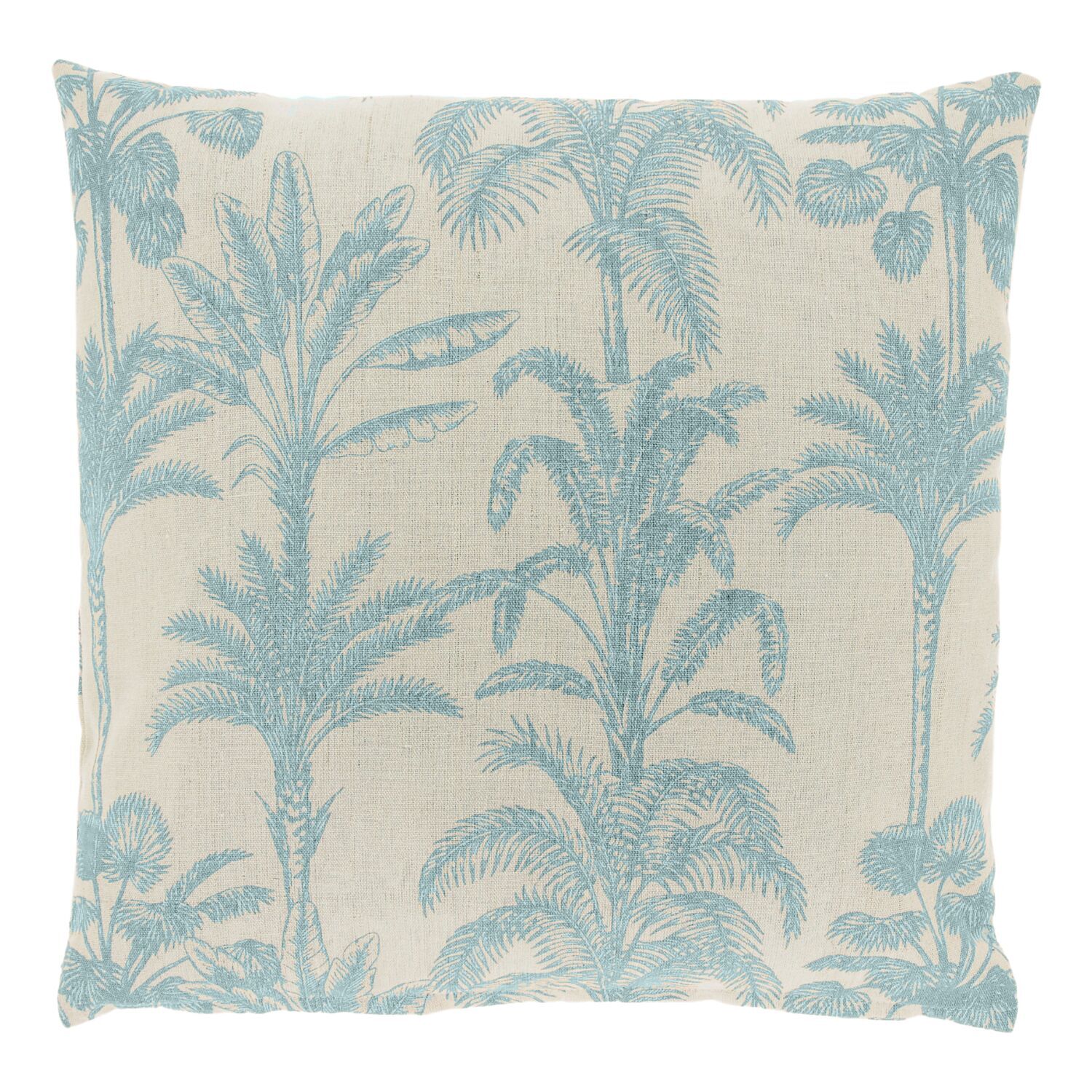 Sierkussen Canosa blauw met palmboom print