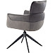 Armstoel Mirandola microleder antraciet