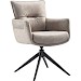 Armstoel Mirandola draaibaar microleder lichtbeige