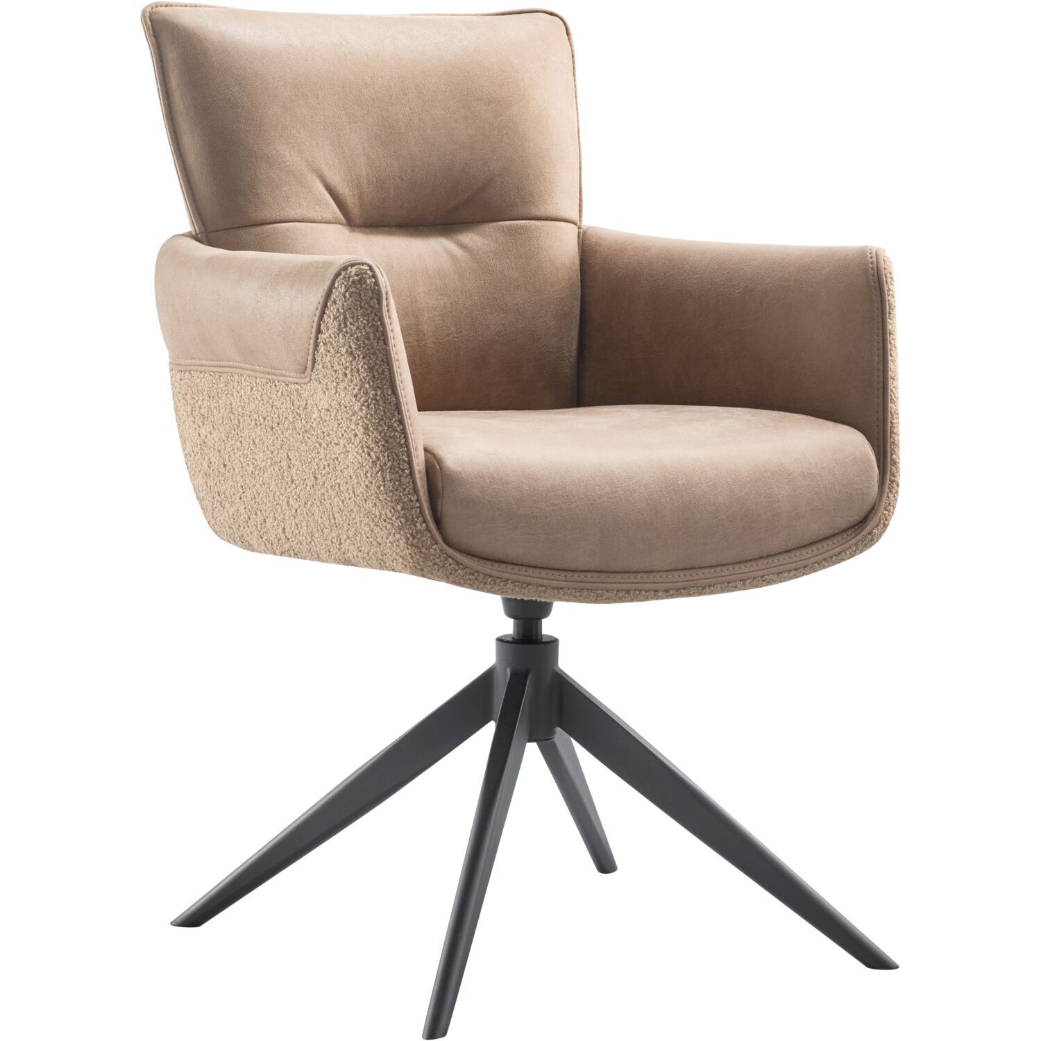 Armstoel Mirandola draaibaar microleder taupe