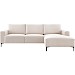 Hoekbank rechts Fabria polyetherschuim beige