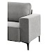 Hoekbank links Fabria polyetherschuim grijs