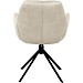 Armstoel Loranzo draaibaar microvezel beige