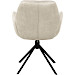 Armstoel Loranzo draaibaar microvezel beige