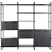 Wandkast Sistema 226x244x45 cm zwart opstelling 1