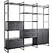 Wandkast Sistema 226x244x45 cm zwart opstelling 1