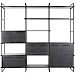 Wandkast Sistema 226x244x45 cm zwart opstelling 1