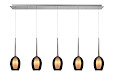 Hanglamp 5 lichts Belle Smoke