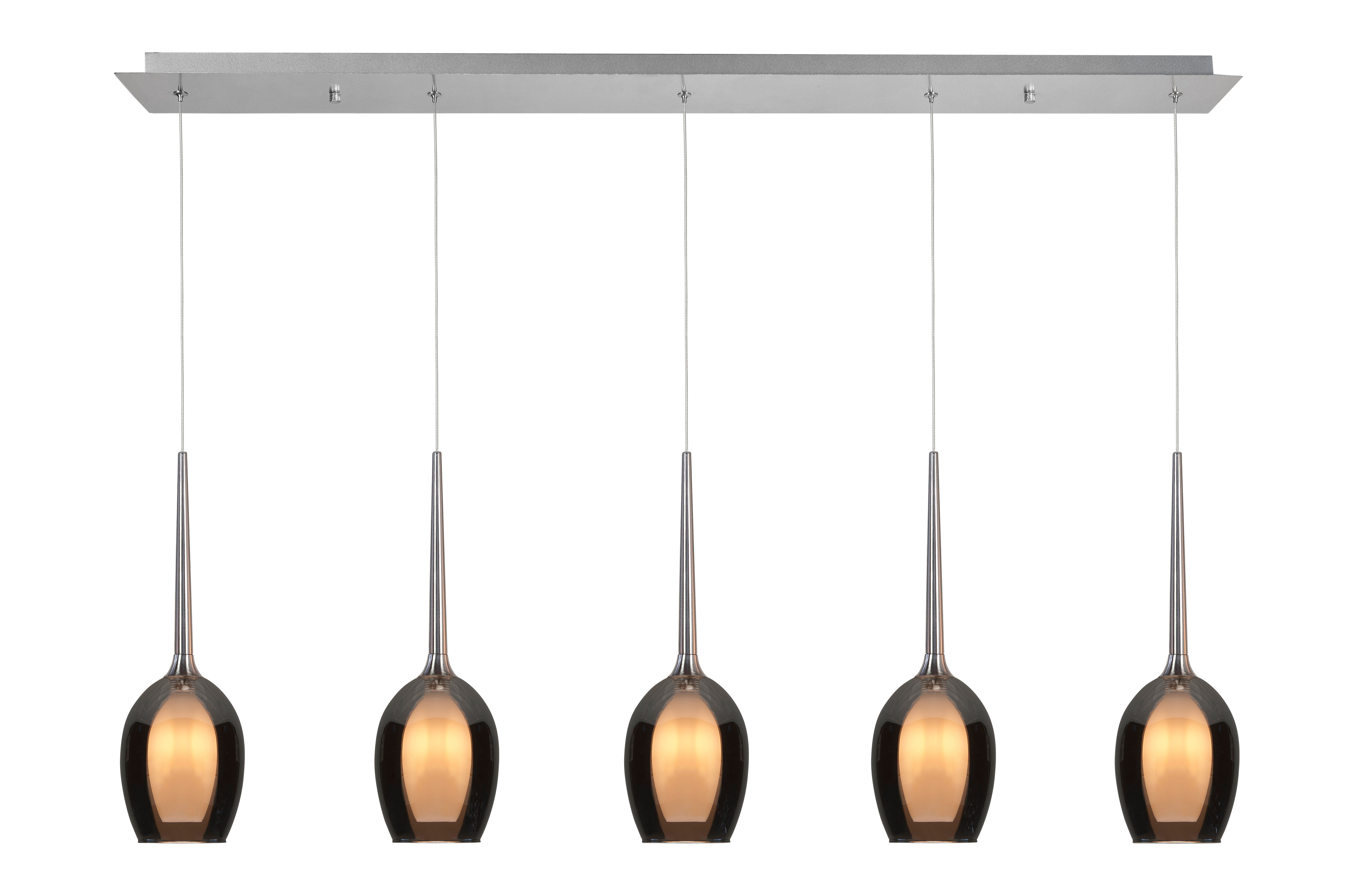 Hanglamp 5 lichts Belle Smoke