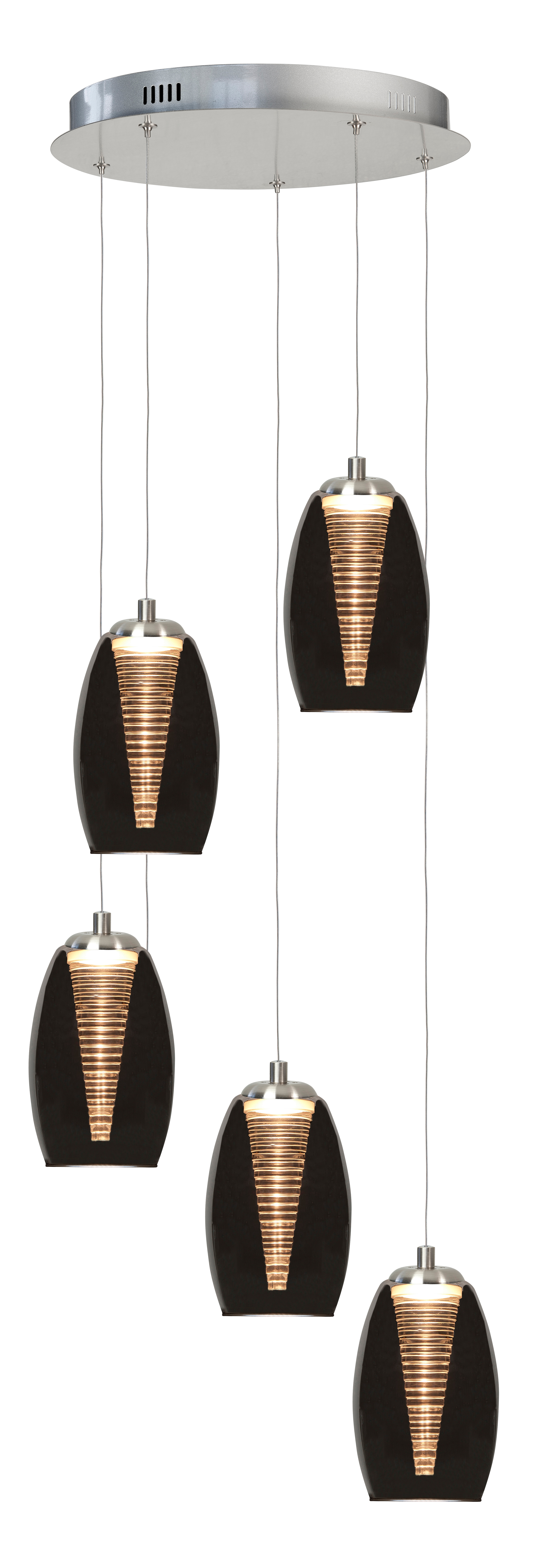 Hanglamp Nebula Smoke Rond 5-lichts