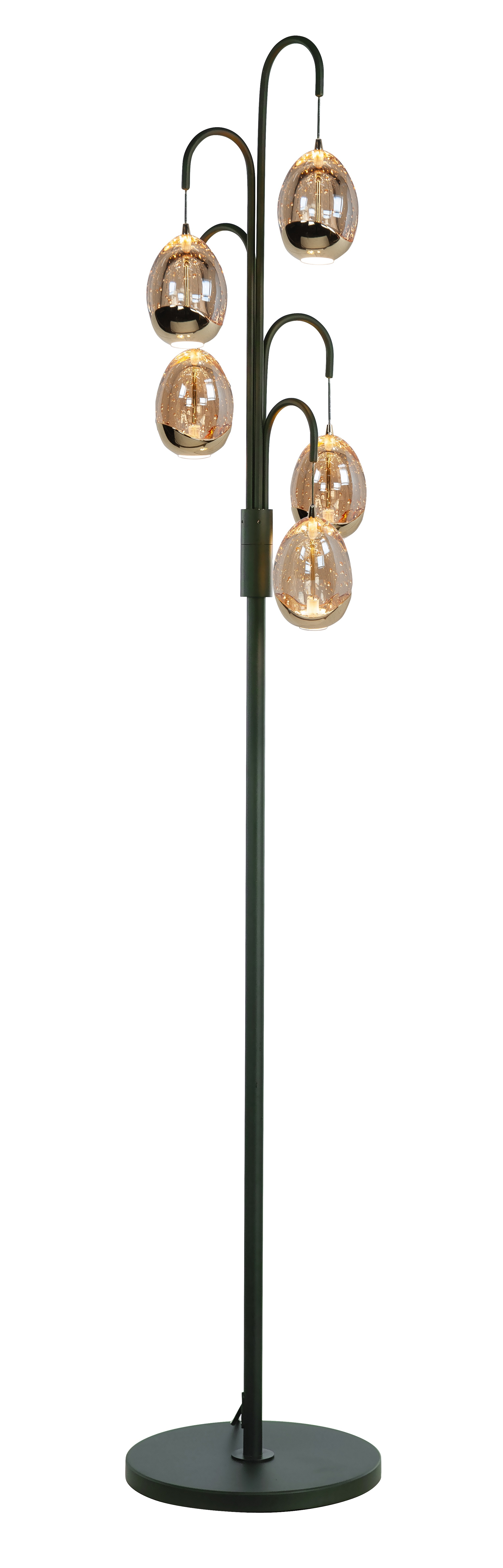 Vloerlamp Golden Egg met dimmer 5 lichts
