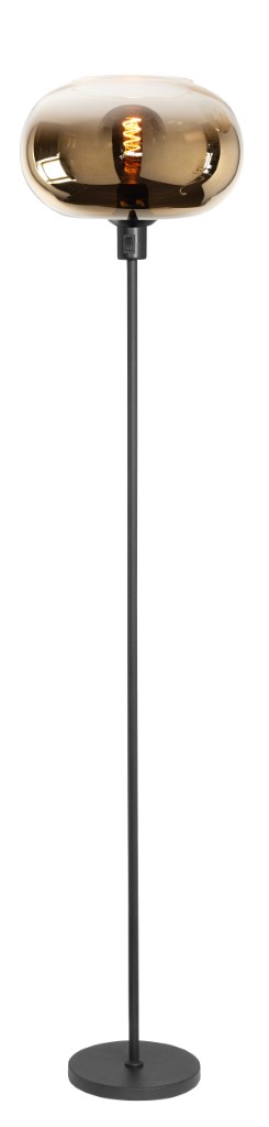 Vloerlamp Fantasy Globe met ovaal goud glas