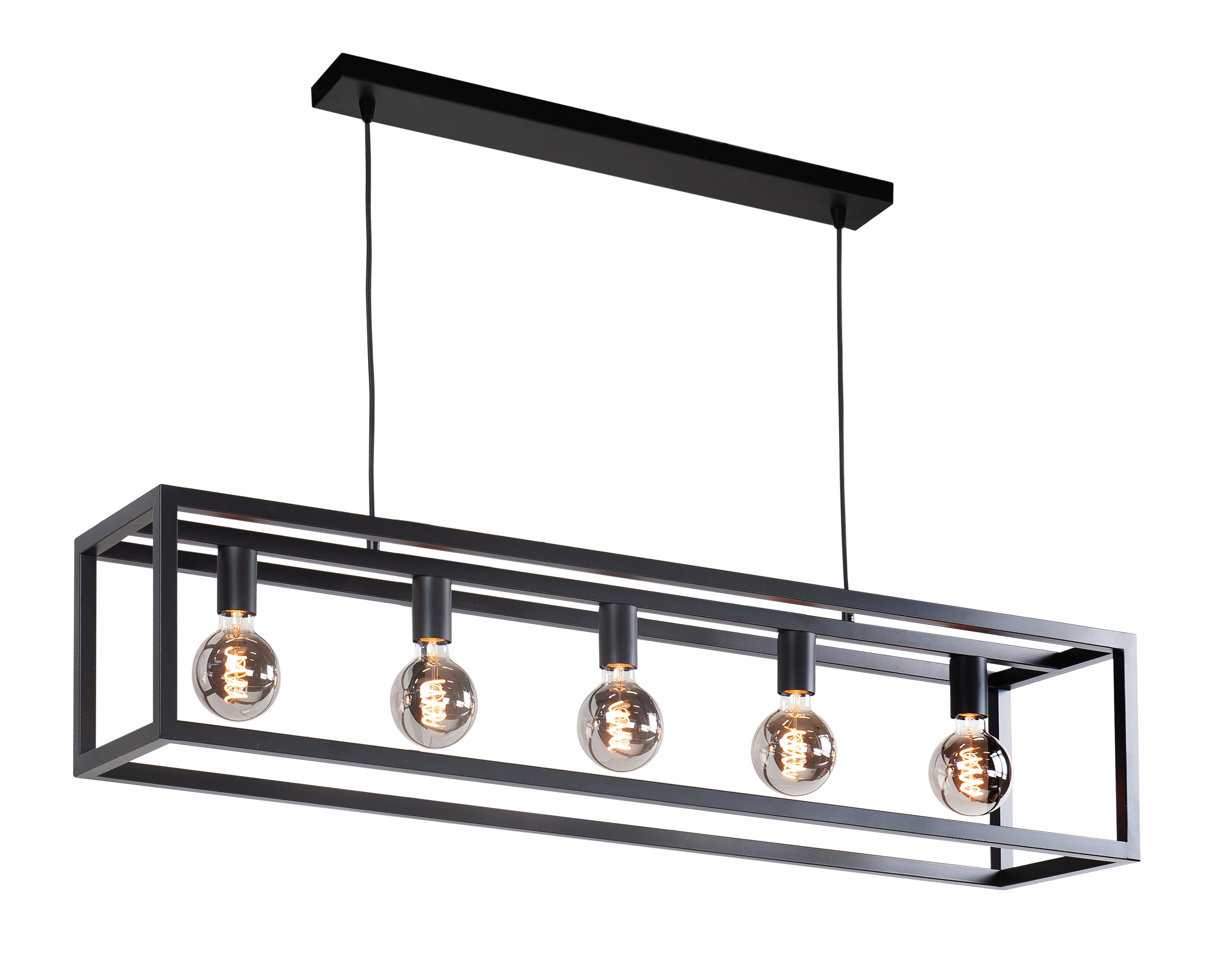 Hanglamp Fragola 5 lichts - zwart