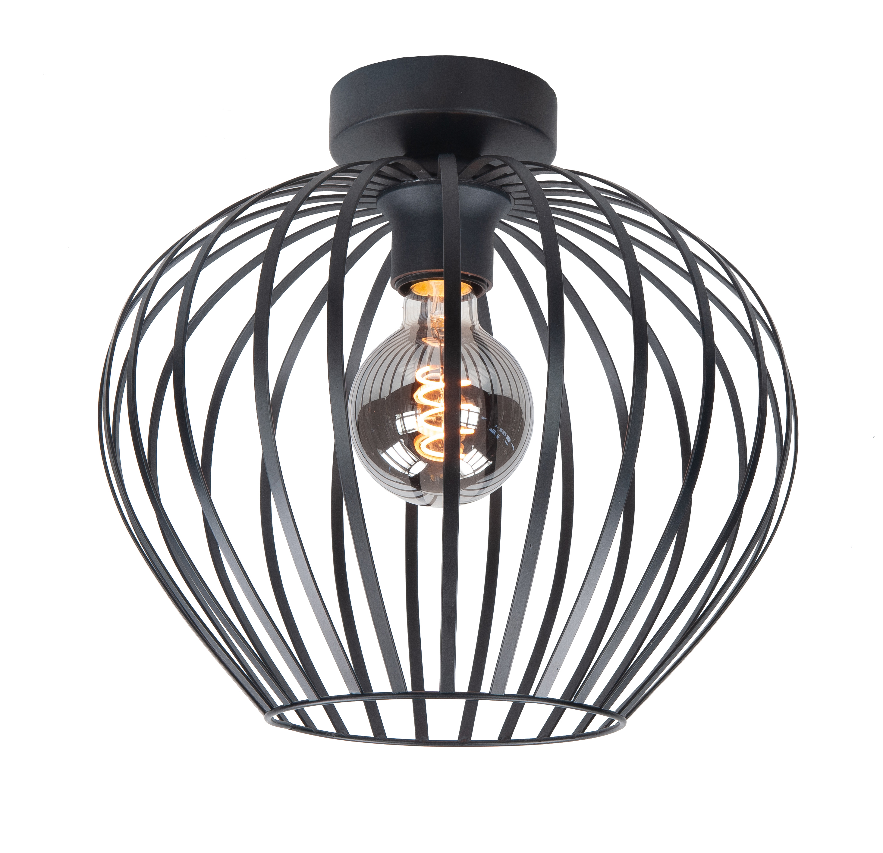 Plafondlamp Fragola B 20 cm H 25 cm zwart