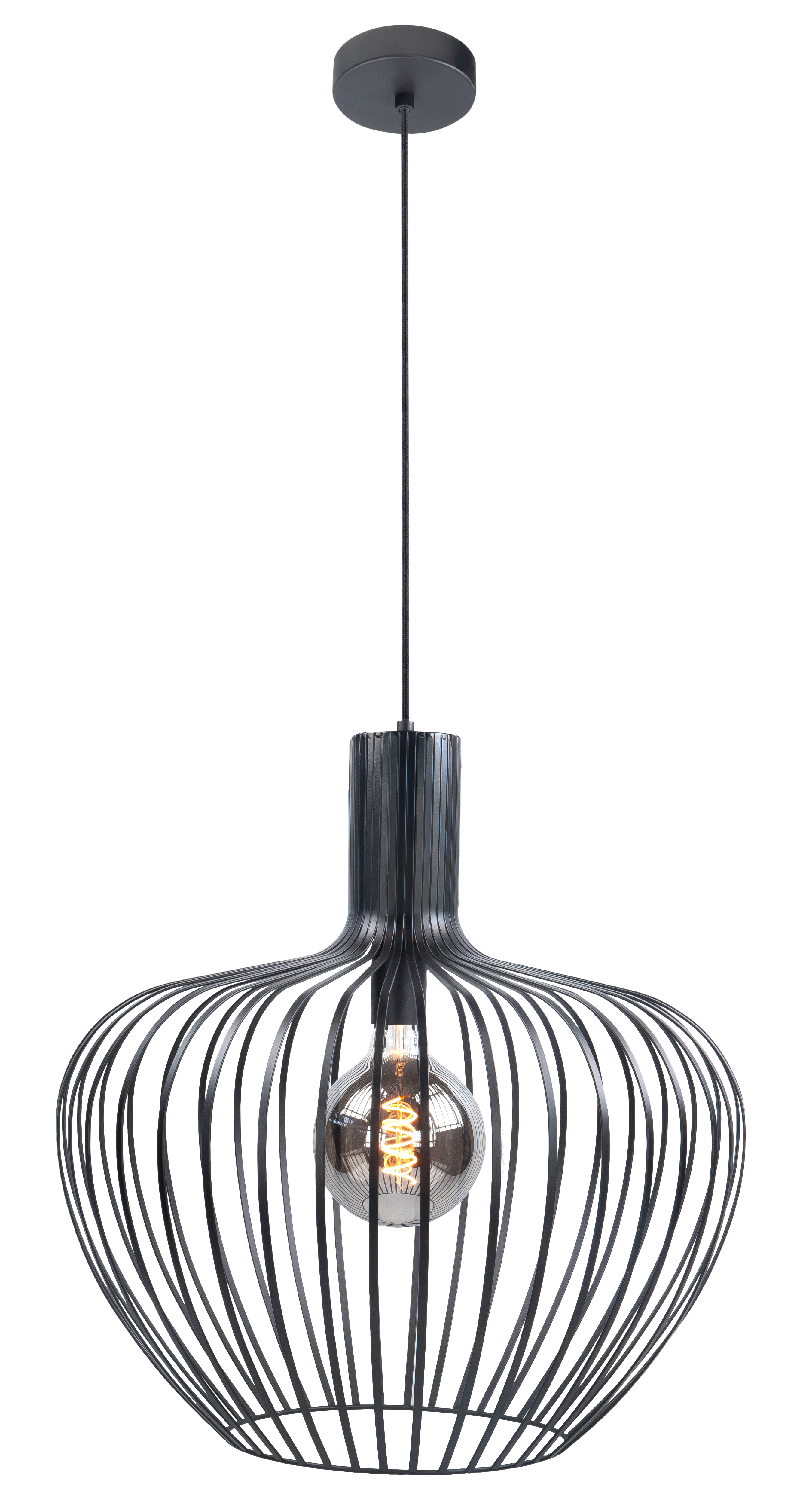 Hanglamp Mela Mat Zwart 50cm