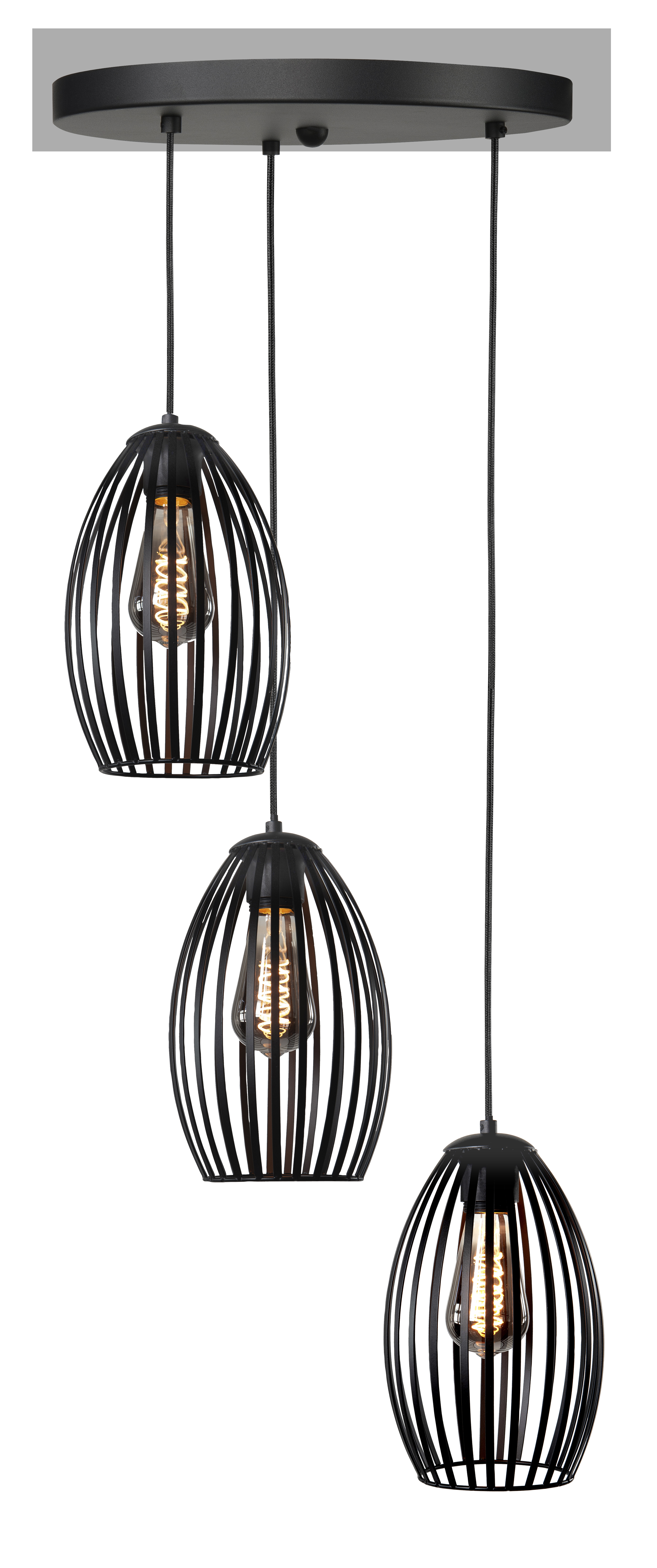 Hanglamp Gabbia 3 lichts zwart