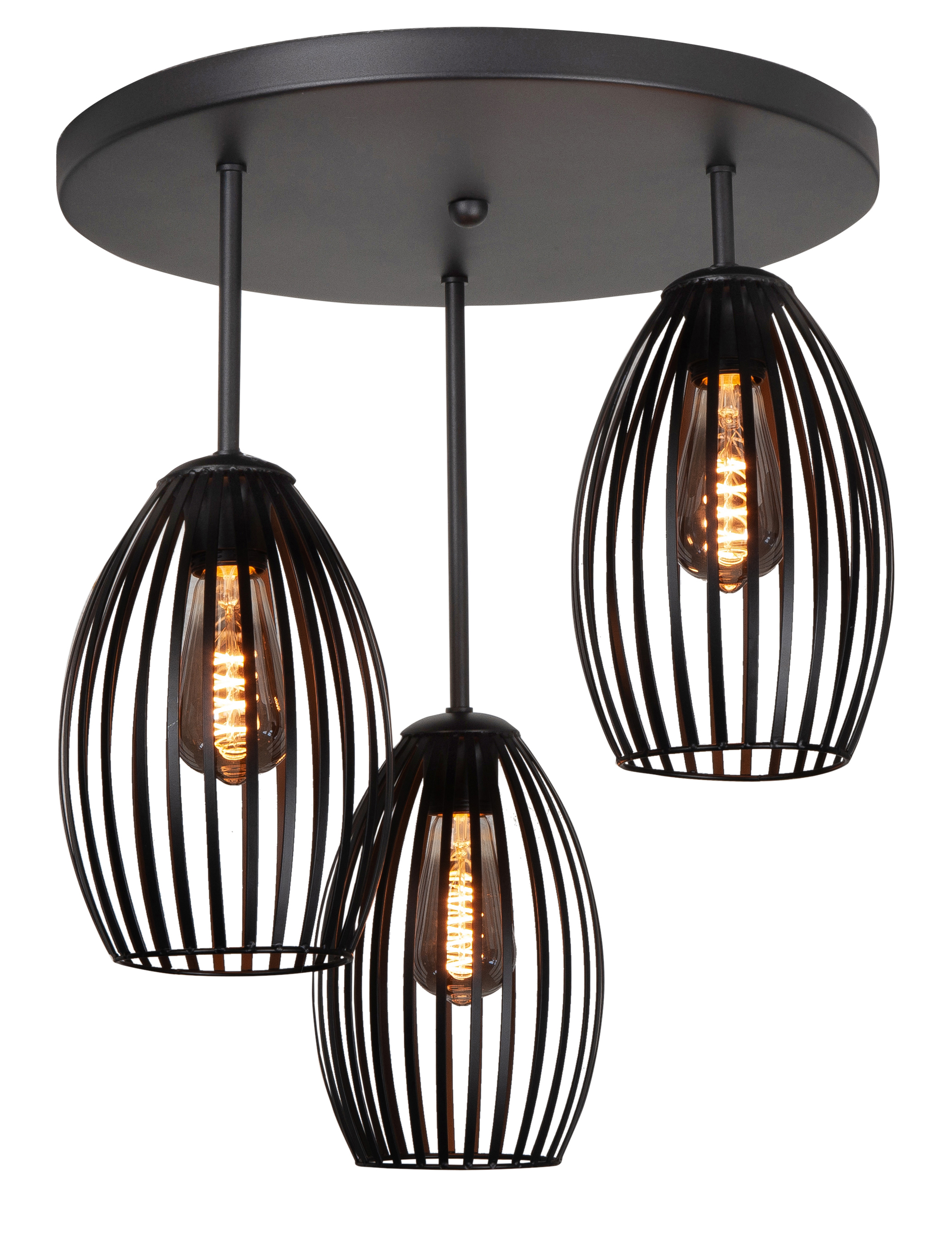 Plafondlamp Gabbia zwart