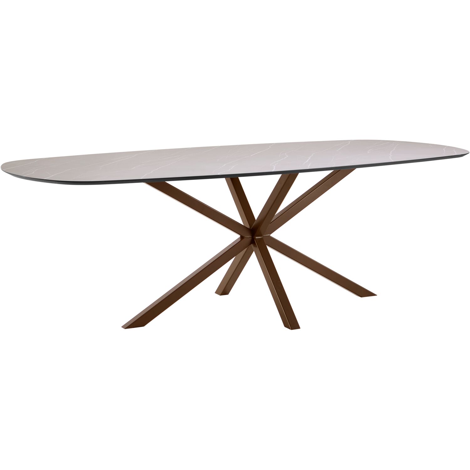 Eettafel Solida Deens ovaal HPL Ash 240x110cm