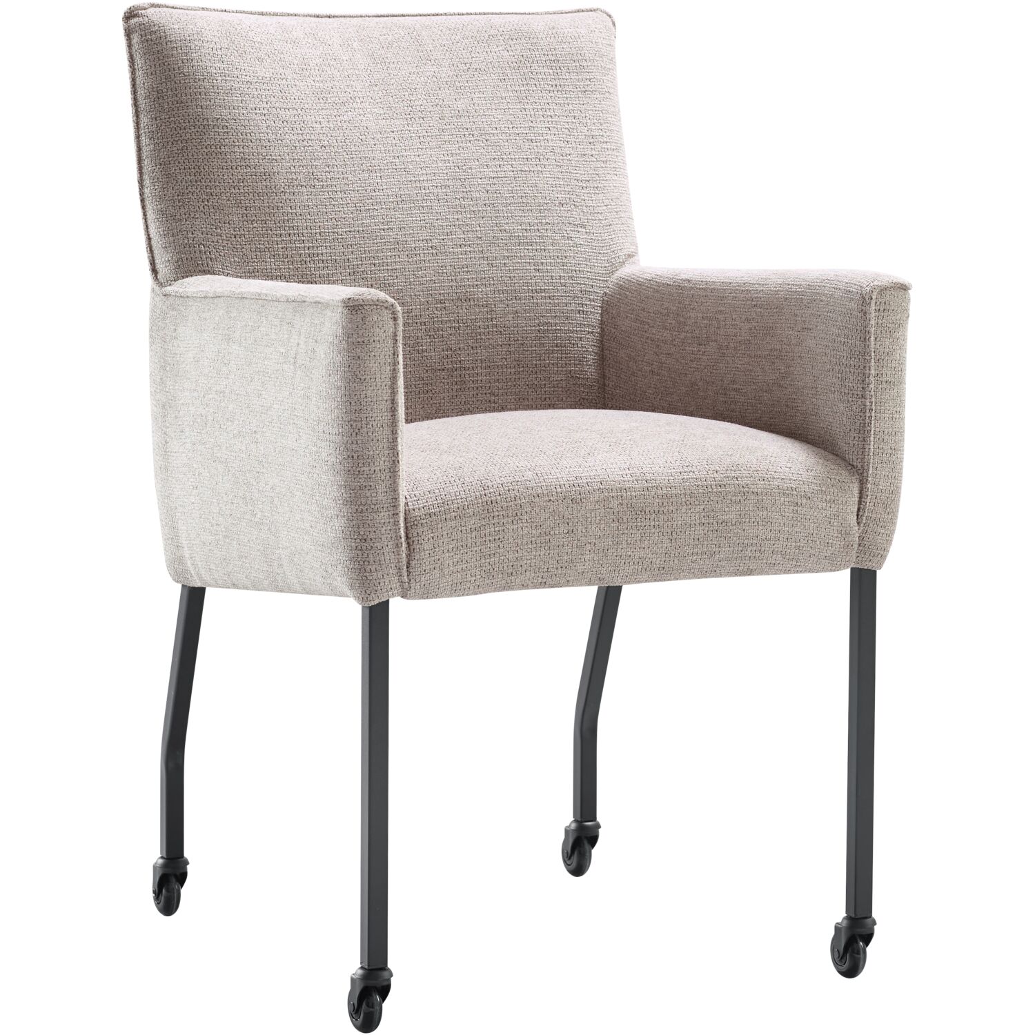 Eetkamerstoel Mianta met arm beige