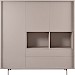 Opbergkast Famosa grijs 150x150x45 cm