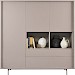Opbergkast Famosa grijs 150x150x45 cm