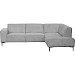 Hoekbank rechts Riccione lichtgrijs basic comfort