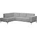 Hoekbank links Riccione lichtgrijs basic comfort