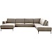 Hoekbank rechts Moscato traagschuim beige relaxfunctie