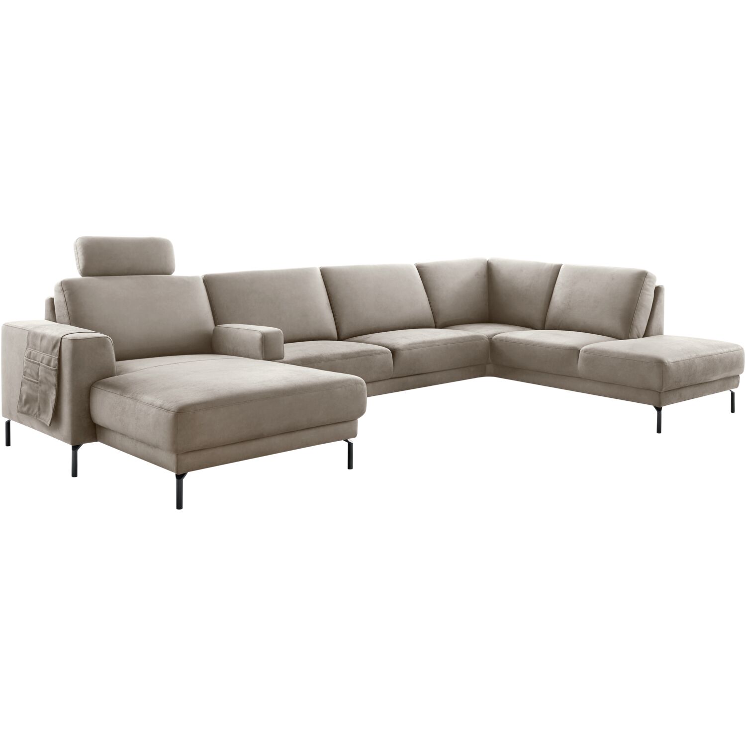Hoekbank rechts Moscato traagschuim beige relaxfunctie