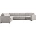 Hoekbank links Muscolo koudschuim grijs relaxfunctie