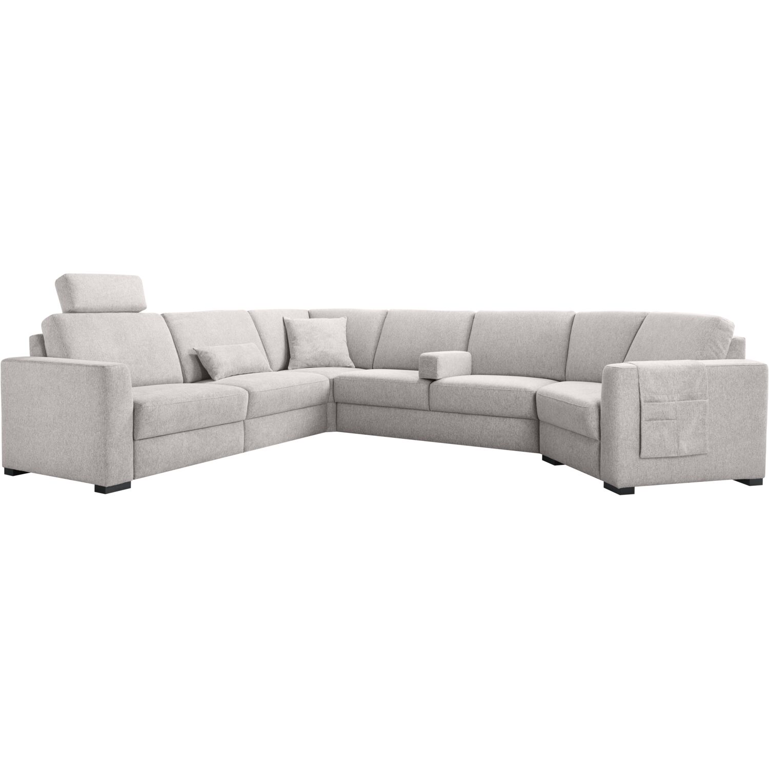 Hoekbank links Muscolo koudschuim grijs relaxfunctie